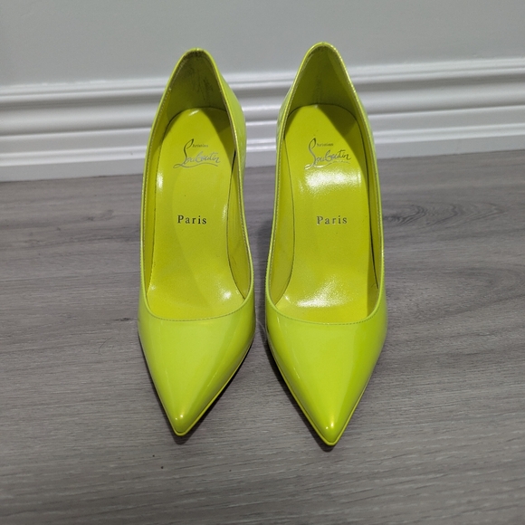 Christian Louboutin Women Kate 100 Pumps Yellow - Picture 1 of 6